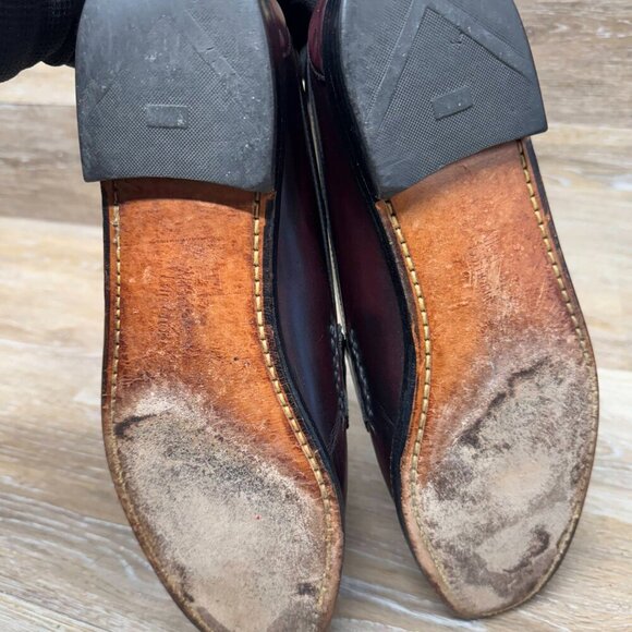 Allen Edmonds "Stowe" Burgundy Moc Toe Tassel Loafer Men's Size 12 - Picture 5 of 6